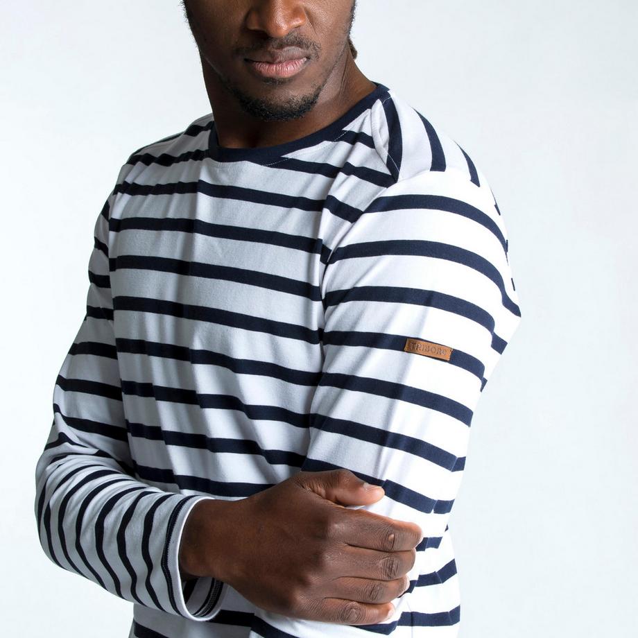 TRIBORD  T-shirt uomo maniche lunghe vela elasticizzato cotone 