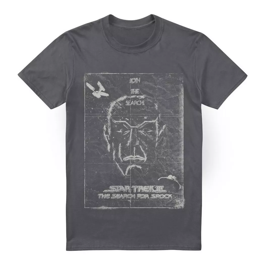 Star Trek - Join the Search TShirt, per uomo, Charcoal Black, Größe L