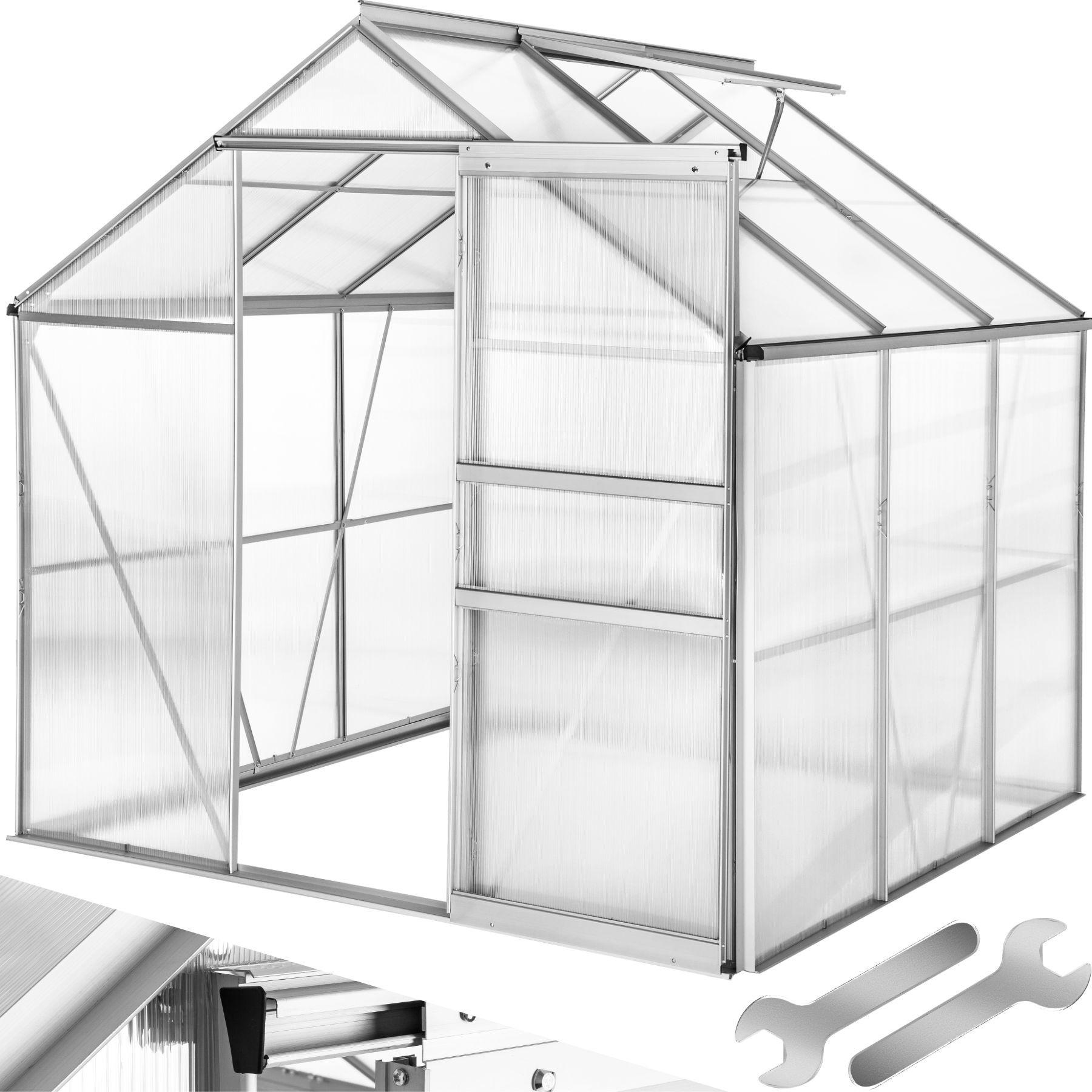 Tectake  Serre de jardin en aluminium 