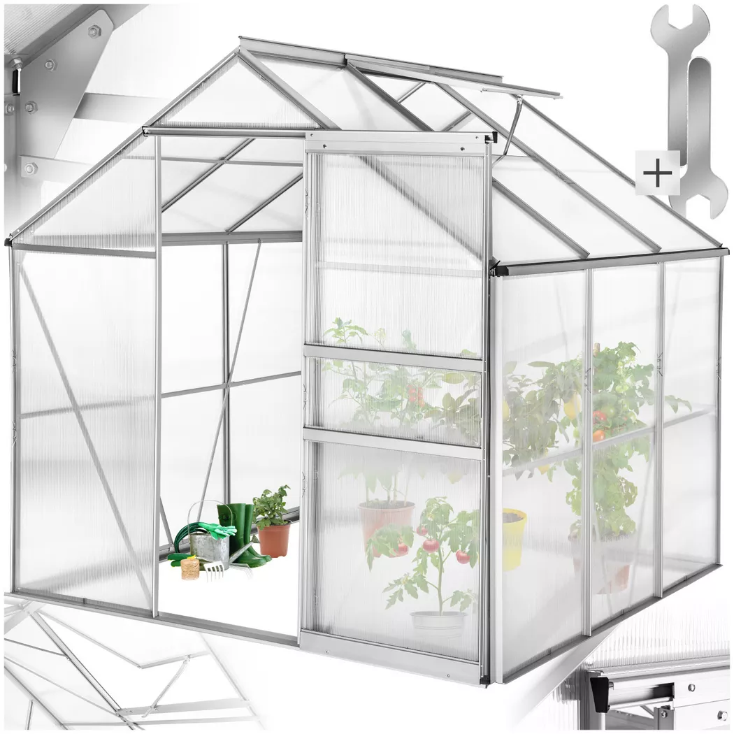 Tectake - Serre  5,85 m³, One Size, Transparent