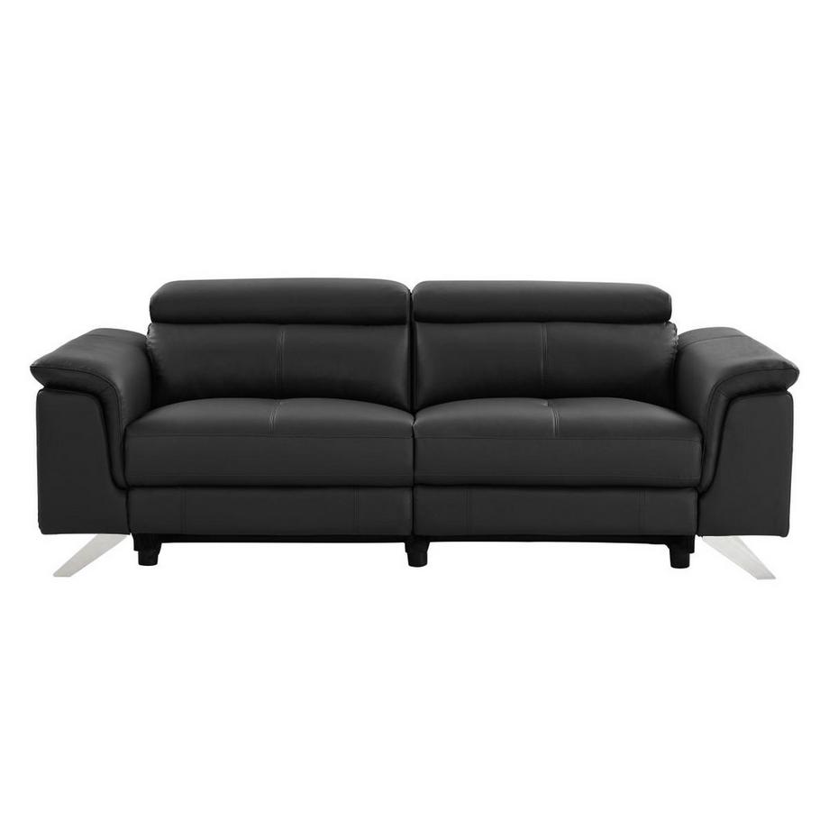 Vente-unique Canapé 3 places relax électrique en cuir de vachette noir BREYT II  