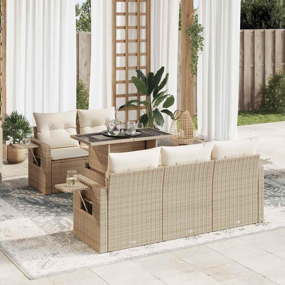 VidaXL Ensemble de canapés de jardin rotin synthétique  