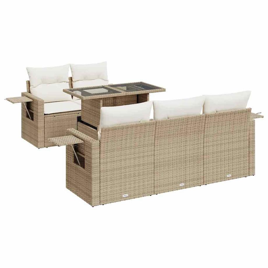 Ensemble de canapés de jardin rotin synthétique