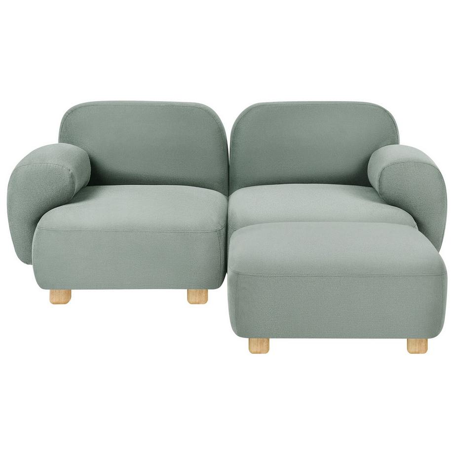 Canapé 2 places avec ottoman en Tissu Moderne AMLI