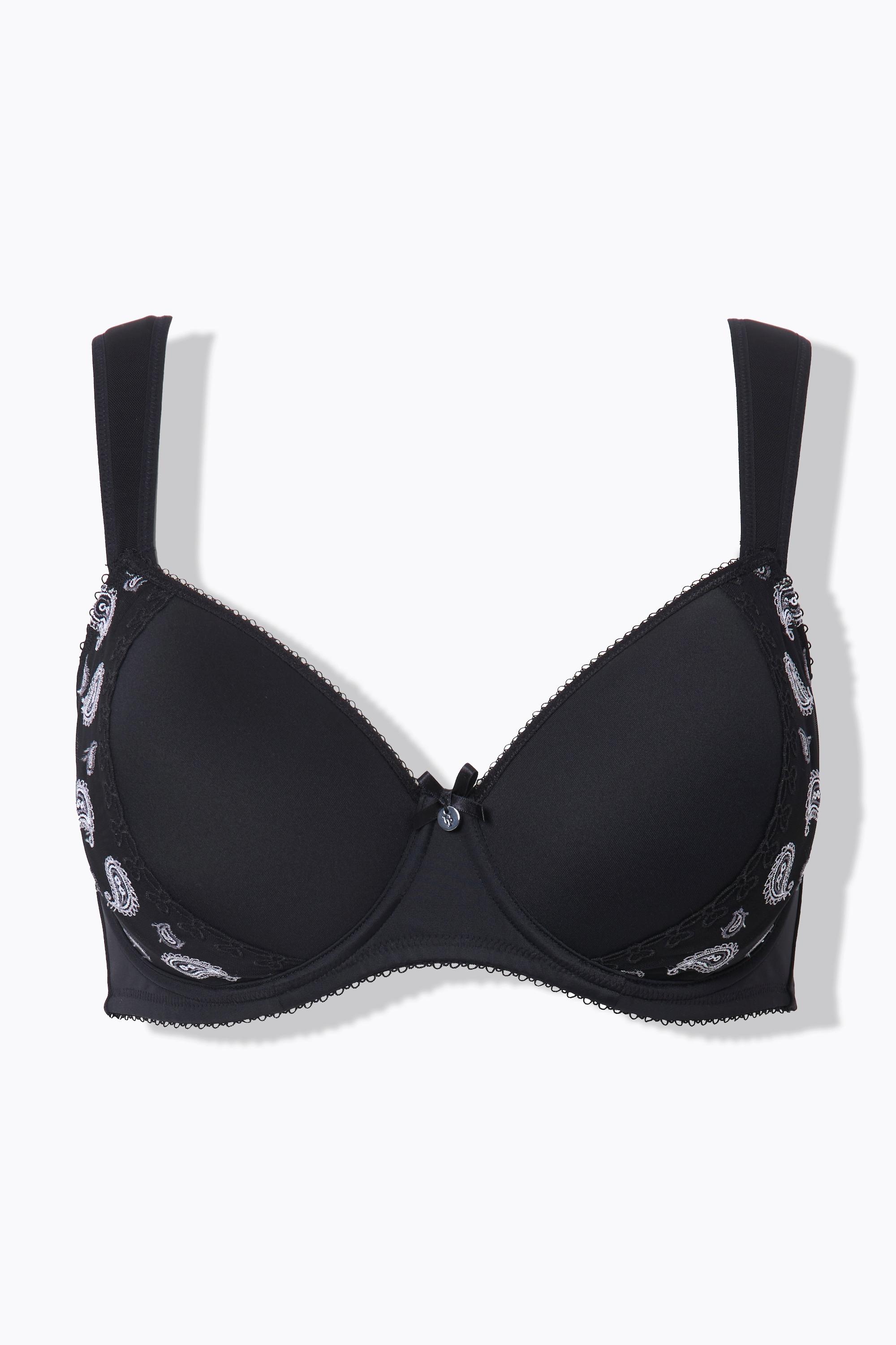 Ulla Popken  Reggiseno con ferretto, Paisley, coppe in Spacer e coppa B-E 