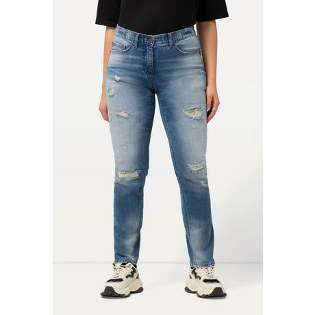 Ulla Popken  Jeans Sarah, Destroy-Effekte, Komfortbund, Stretch 