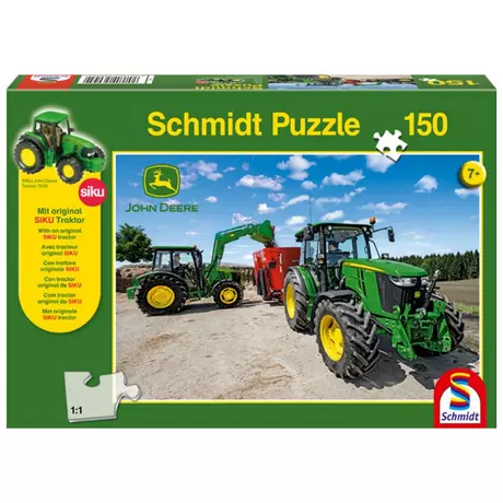 Schmidt  Puzzle Traktoren der 5M Serie, inkl. Siku Traktor (150Teile) 