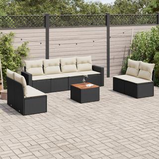 VidaXL set divano da giardino Polirattan  