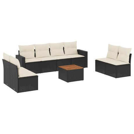 VidaXL set divano da giardino Polirattan  