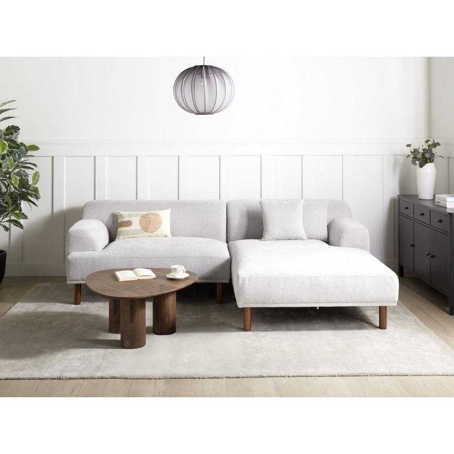 Beliani Canapé d'angle gauche en Tissu Moderne HOLT  