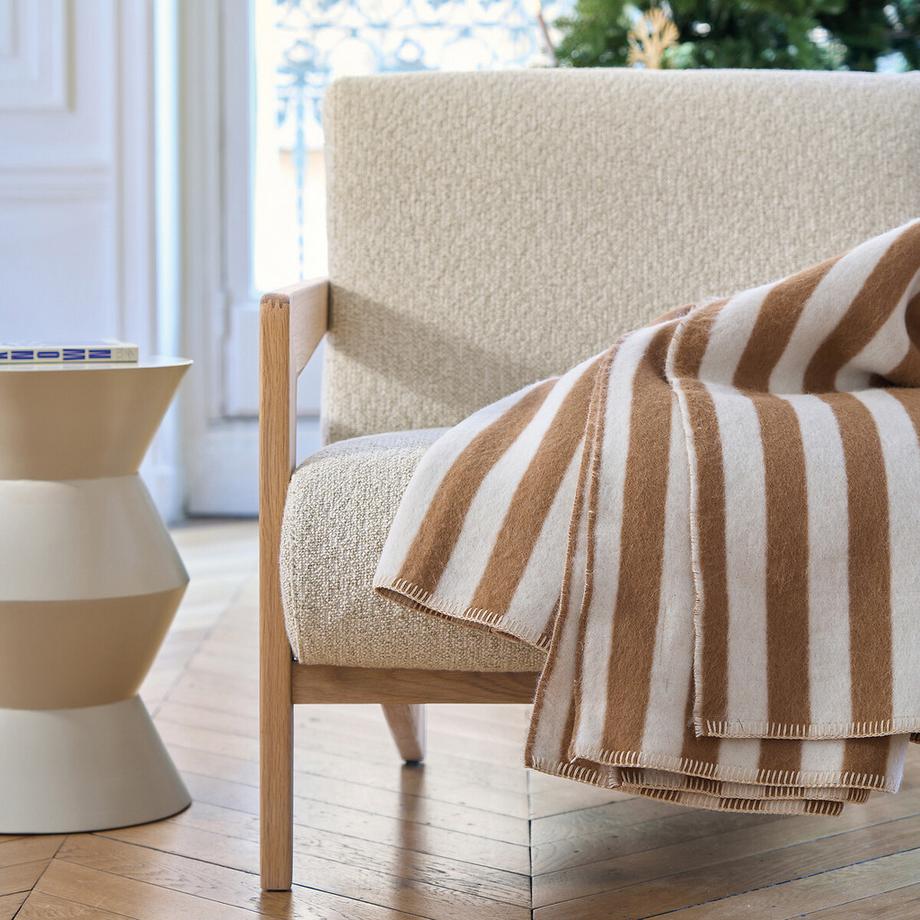 AM.PM Stills Coperta Reversibile a Righe  