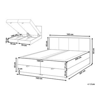 Beliani Divano letto con contenitore en Tessuto Moderno BARONET  
