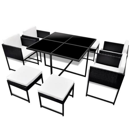 VidaXL set da pranzo Polirattan  