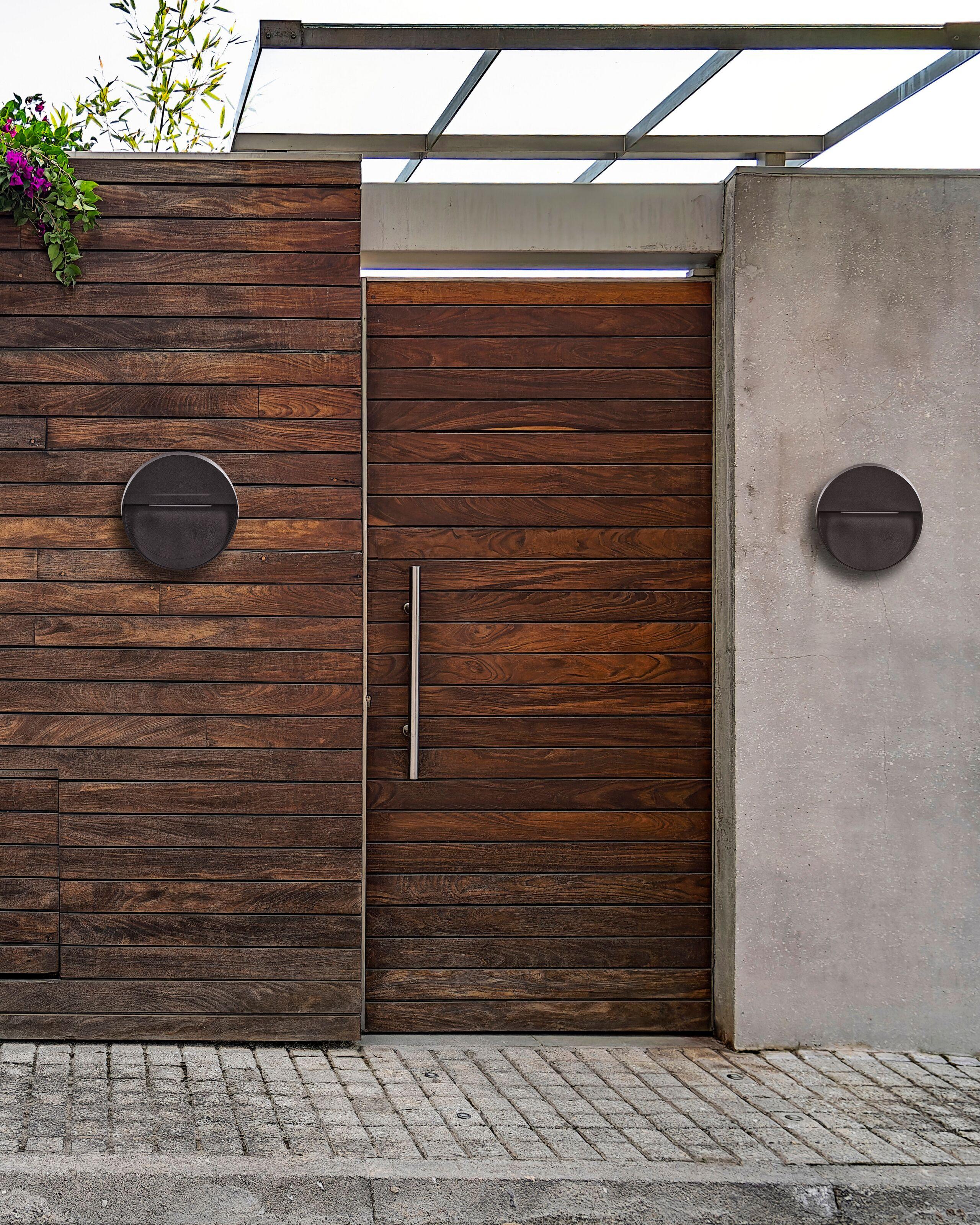 Beliani Set di 2 luci da parete da giardino a LED en Alluminio Moderno POMPTON  