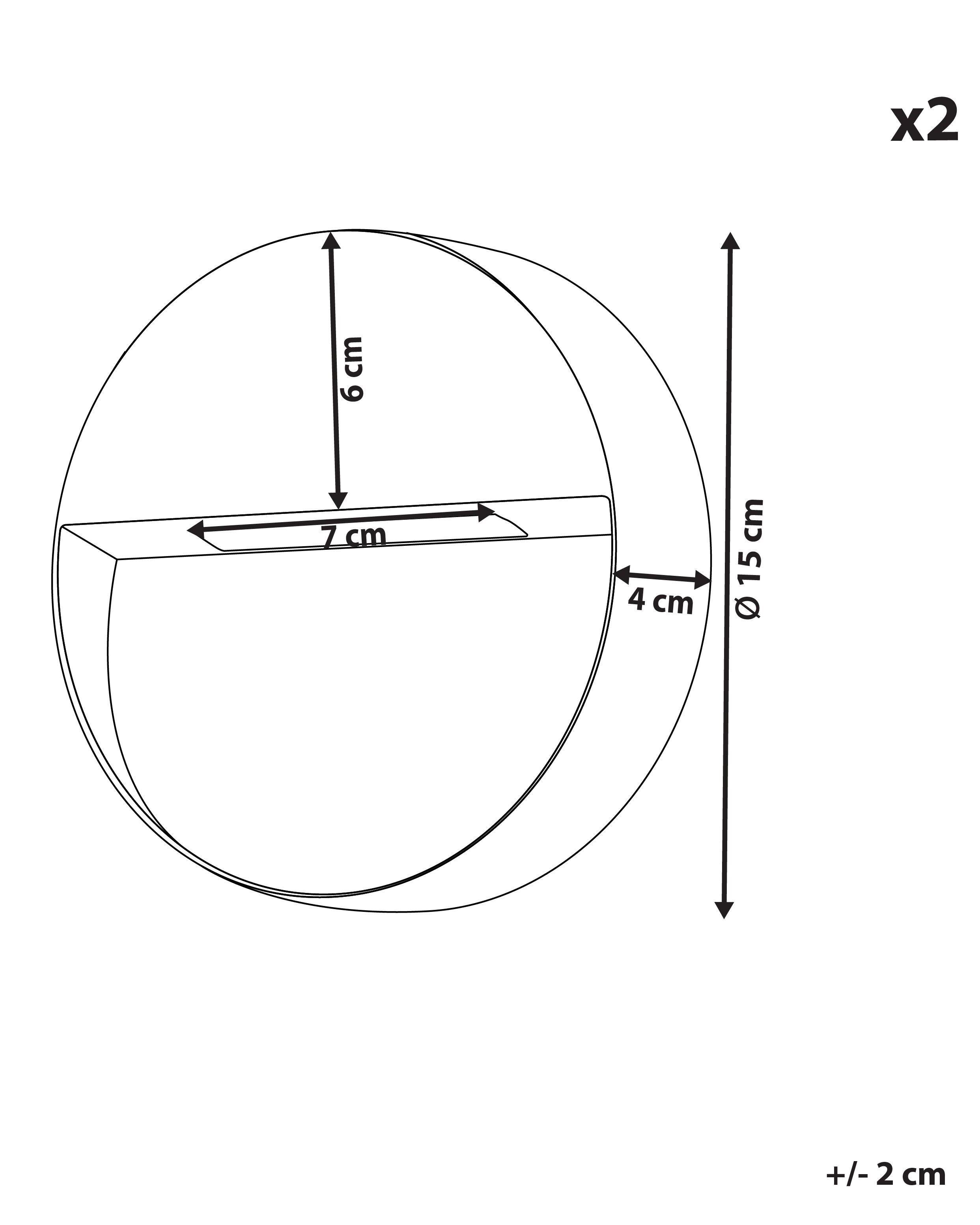 Beliani Lot de 2 appliques LED d'extérieur en Aluminium Moderne POMPTON  