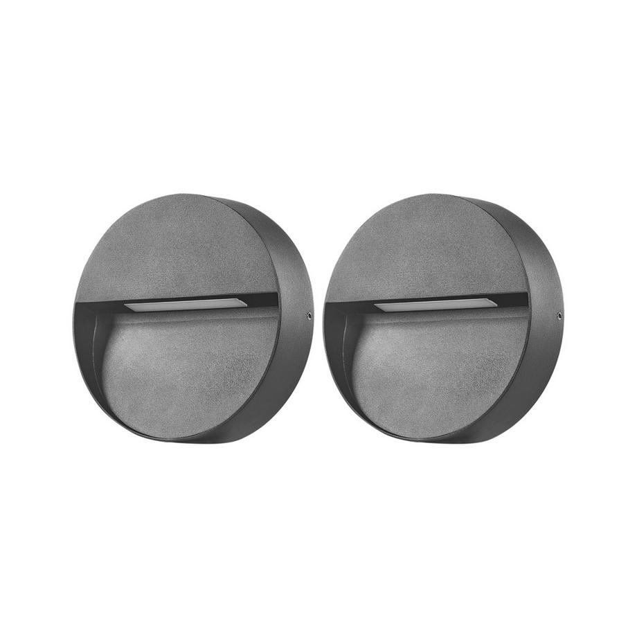 Lot de 2 appliques LED d\'extérieur en Aluminium Moderne POMPTON