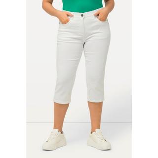 Ulla Popken  Capri Jeans Sarah, schmale 5-Pocket-Form, Saumschlitz 