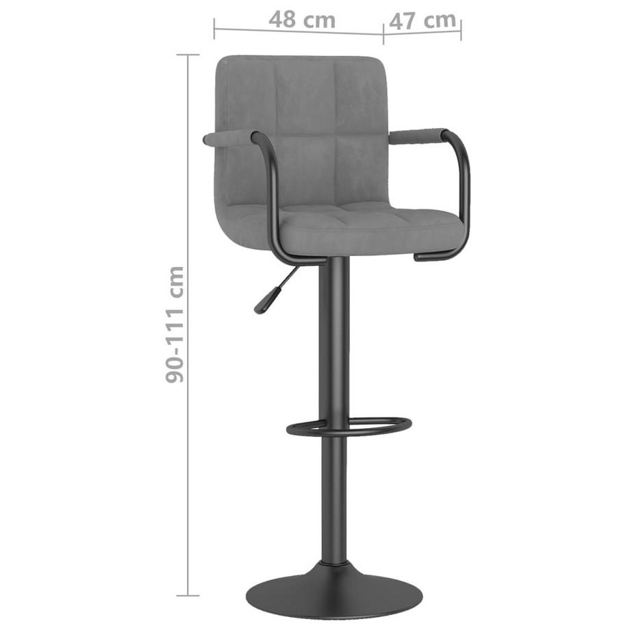 VidaXL Tabouret de bar velours  