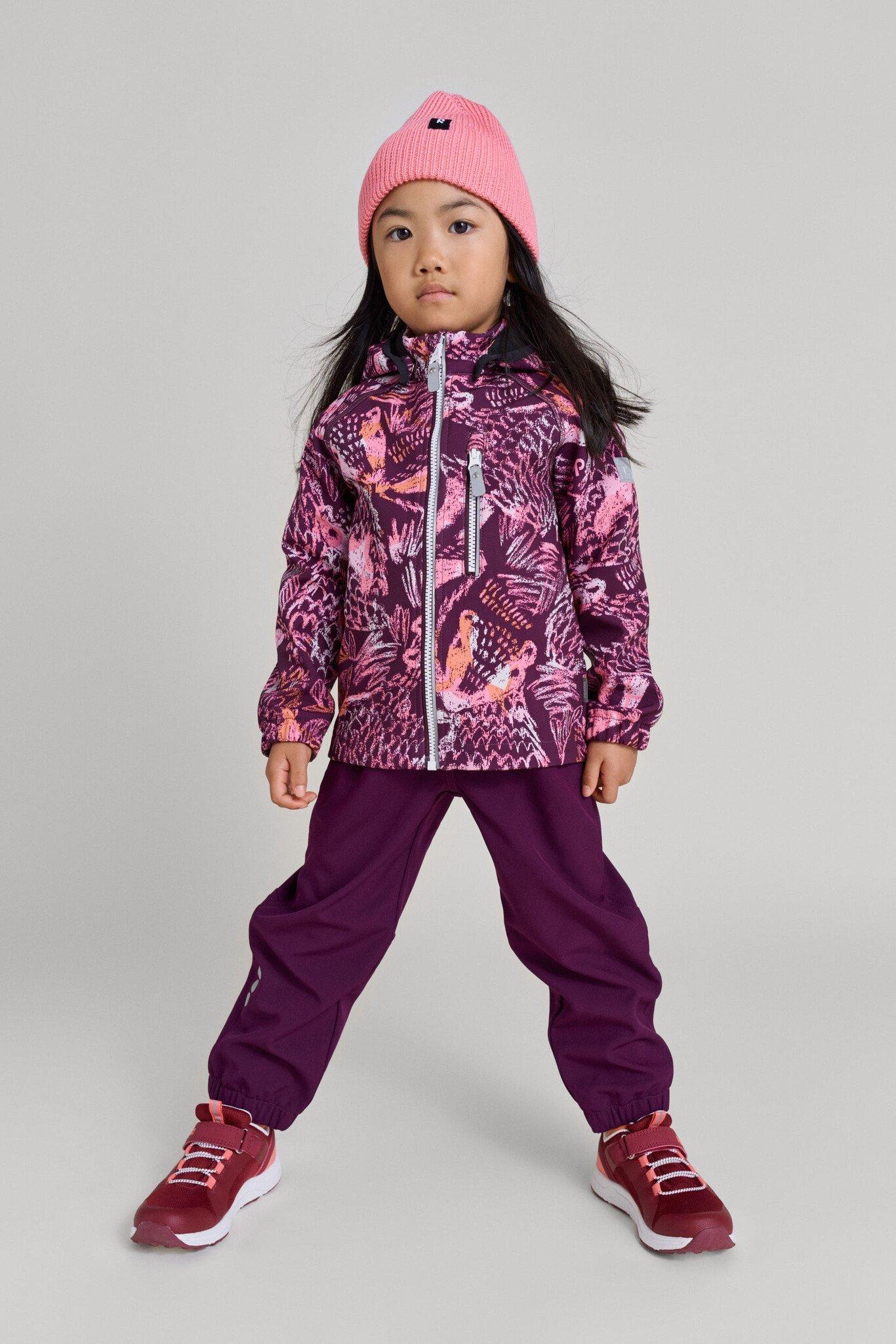 Reima  Kinder Softshell Jacke Vantti Deep purple print 