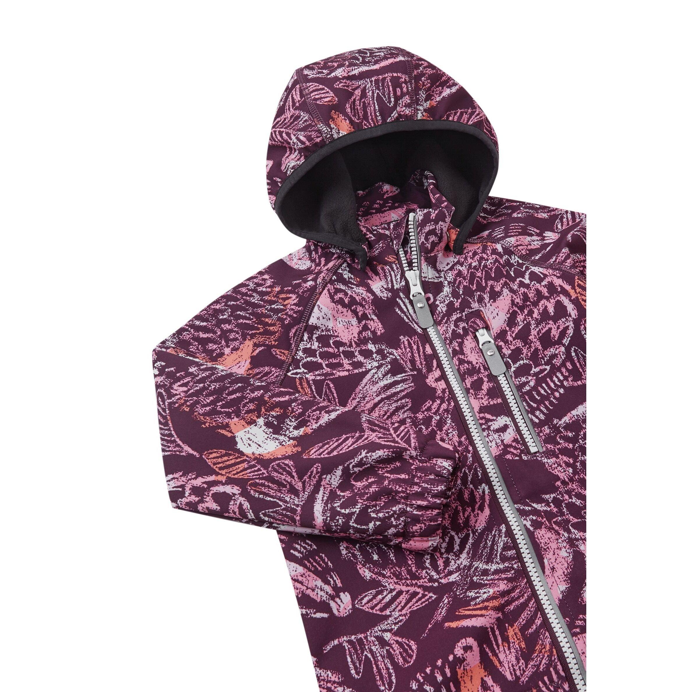 Reima  Kinder Softshell Jacke Vantti Deep purple print 