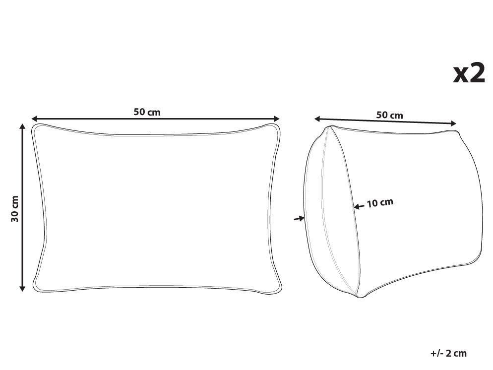 Beliani Set di 2 cuscini en Poliestere Classico SVEN  