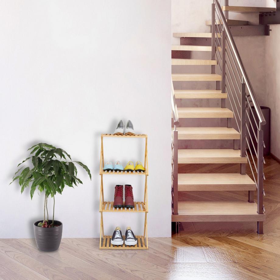 Northix Scarpiera pieghevole a 4 ripiani  