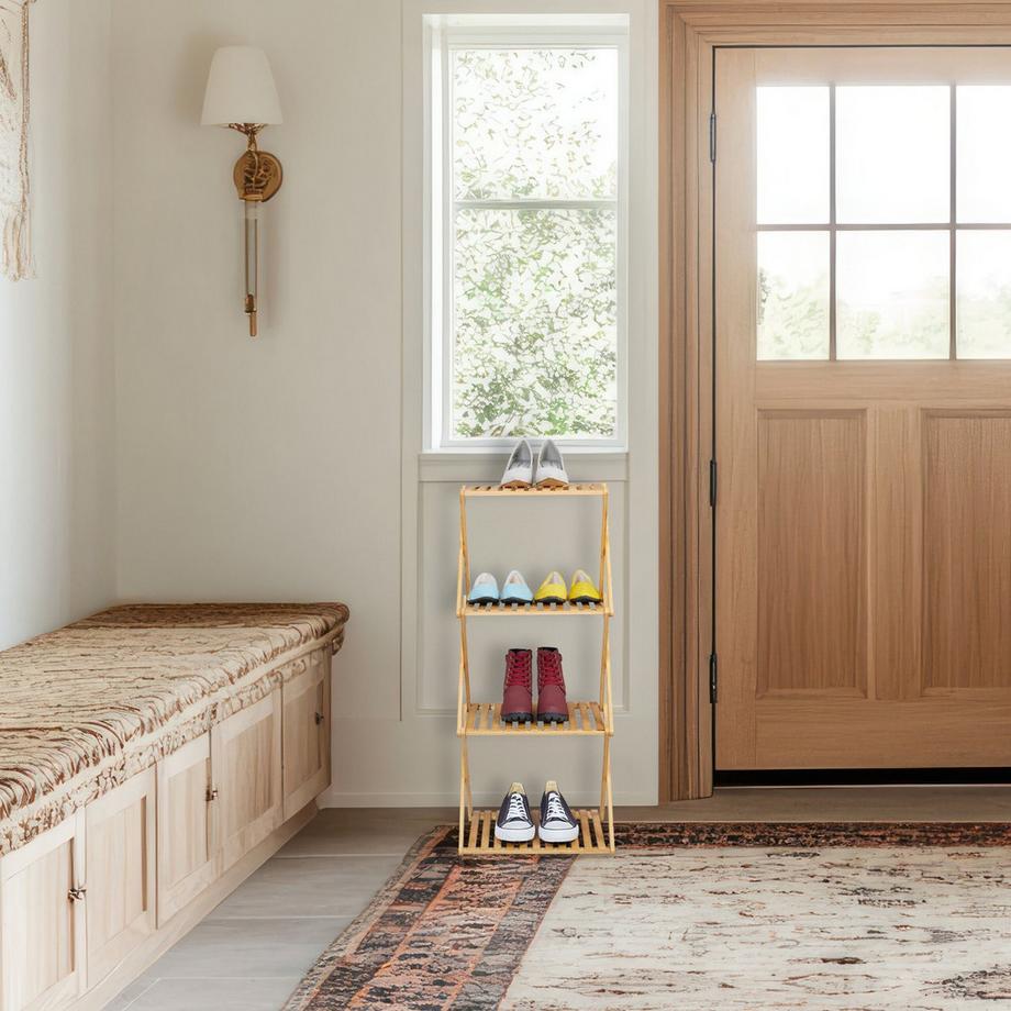 Northix Scarpiera pieghevole a 4 ripiani  