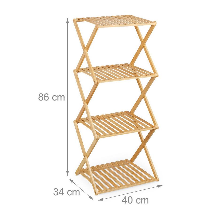 Northix Scarpiera pieghevole a 4 ripiani  