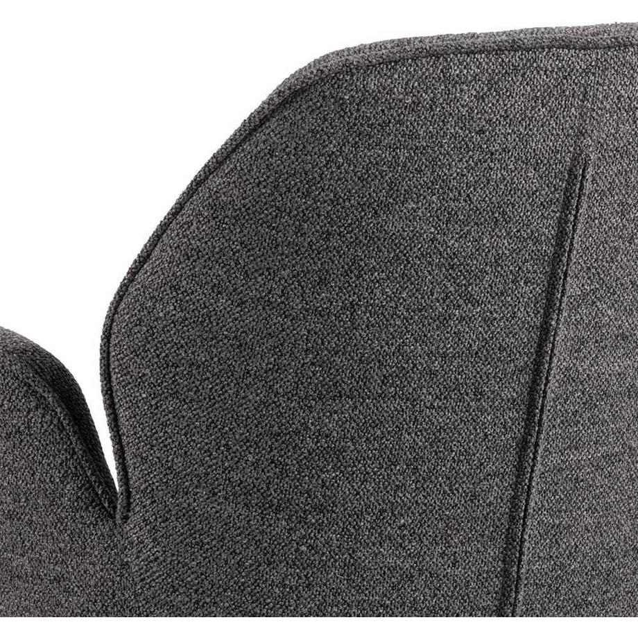 mutoni Chaise avec accoudoirs Aurora anthracite (1 pièce)  