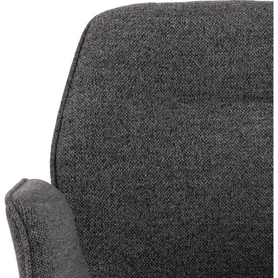 mutoni Chaise avec accoudoirs Aurora anthracite (1 pièce)  