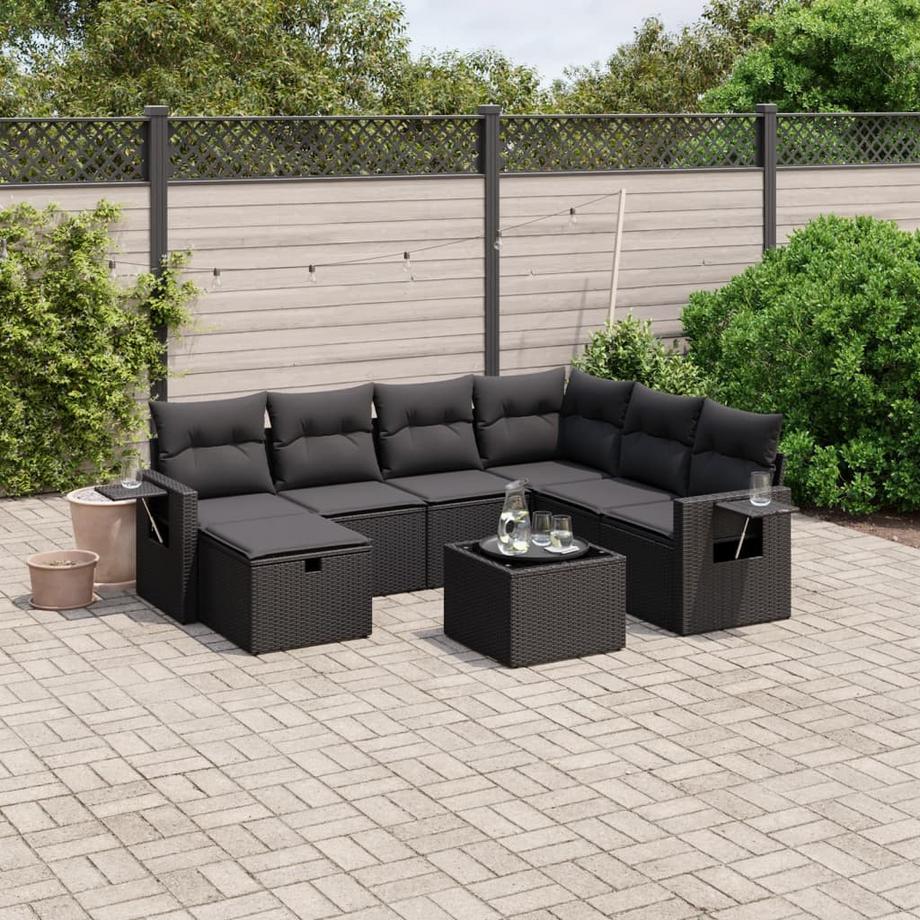 VidaXL set divano da giardino Polirattan  