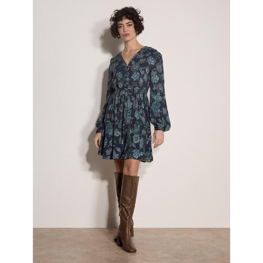 APRICOT Mini-Kleid mit folkloristischem Blumenmuster  