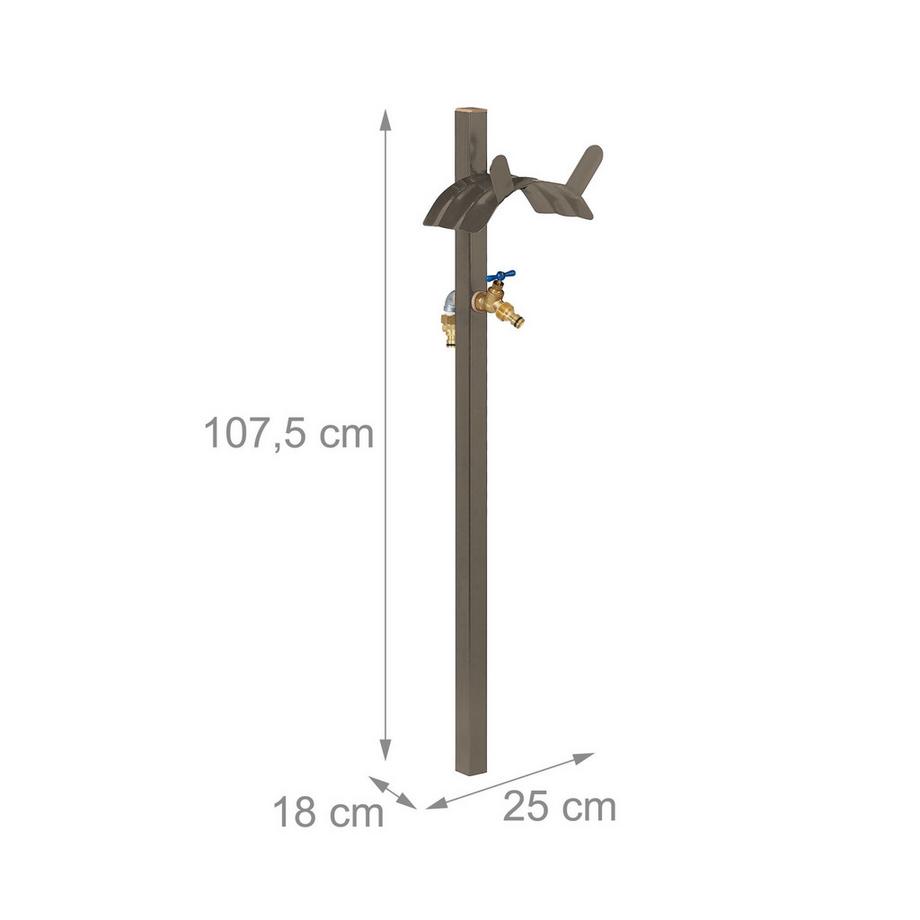 Northix  Robinet sur pied avec support pour tuyau d'arrosage 