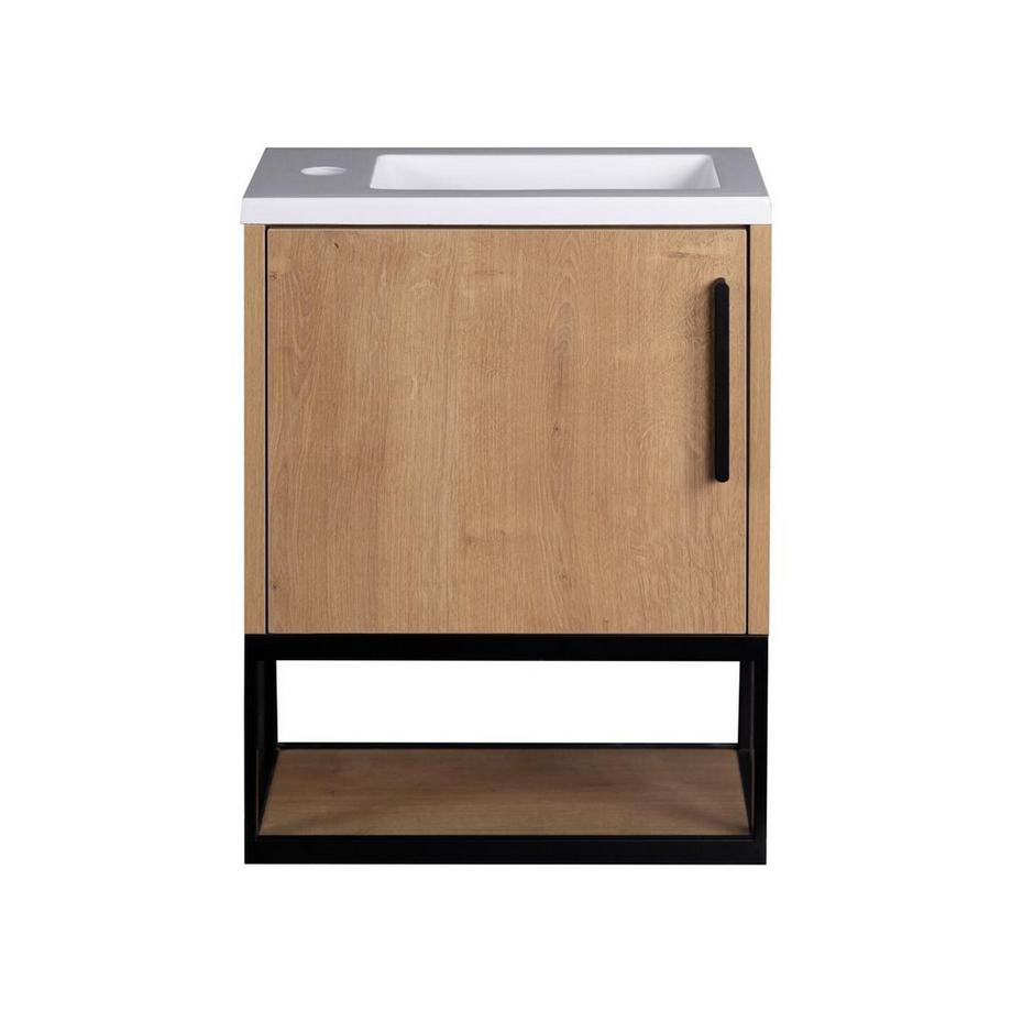 Vente-unique Mobile Lavabo sospeso con nicchia 40 cm Naturale Chiaro - LOPENA  