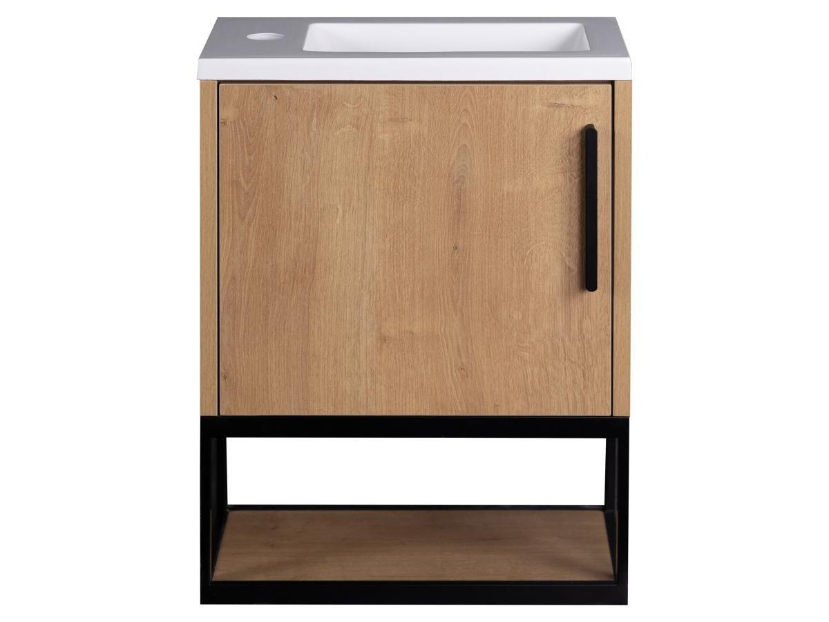 Vente-unique Mobile Lavabo sospeso con nicchia 40 cm Naturale Chiaro - LOPENA  