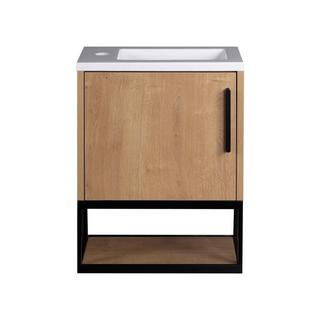 Vente-unique Mobile Lavabo sospeso con nicchia 40 cm Naturale Chiaro - LOPENA  