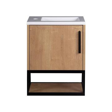 Mobile Lavabo sospeso con nicchia 40 cm Naturale Chiaro - LOPENA