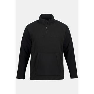 JP1880  Pullover con pile per l'outdoor con collo alto, tasca a marsupio e maniche raglan 