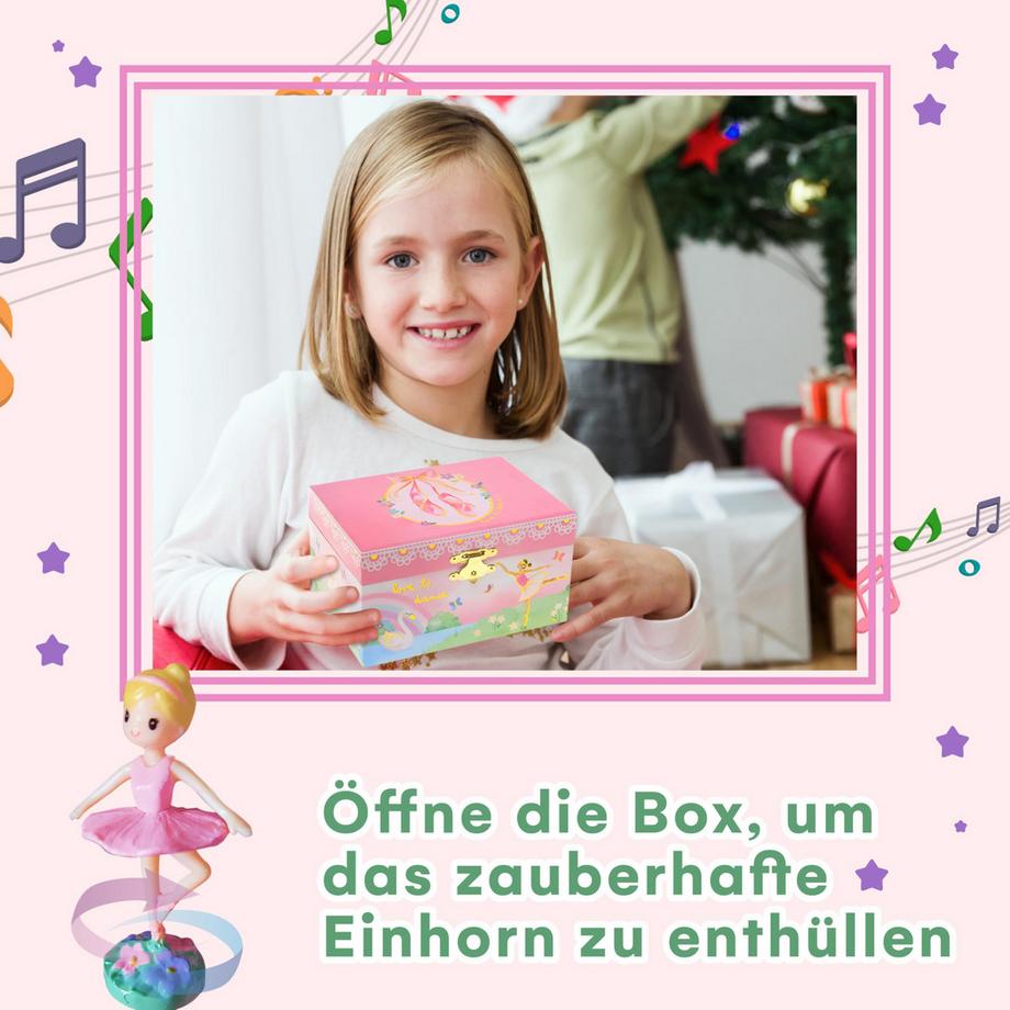 Only-bags.store  Schmuckkästchen mit sich drehender Ballerina Spieluhr Ballerina 