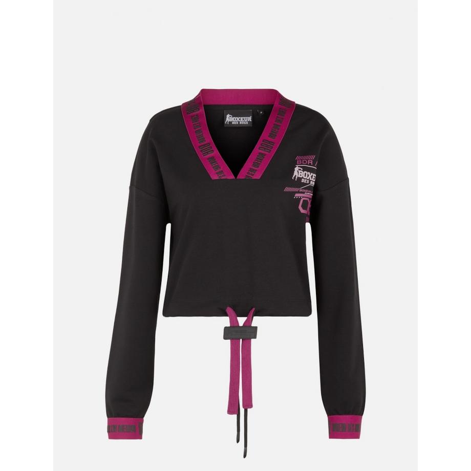 BOXEUR DES RUES V Neck Sweatshirt Elastic Band  