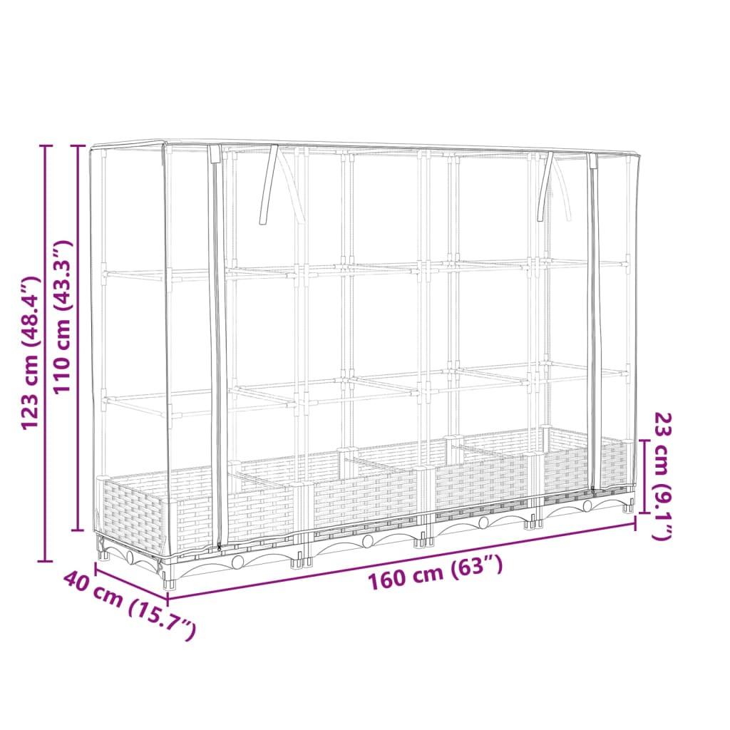 VidaXL letto rialzato Polipropilene  