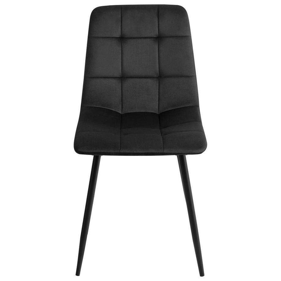 Beliani Set di 4 sedie da pranzo en Velluto Moderno POWELL  