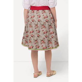 Ulla Popken Trachtenrock A-Linie Elastikbund Zierbänder Spitze  