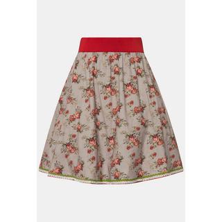 Ulla Popken Trachtenrock A-Linie Elastikbund Zierbänder Spitze  