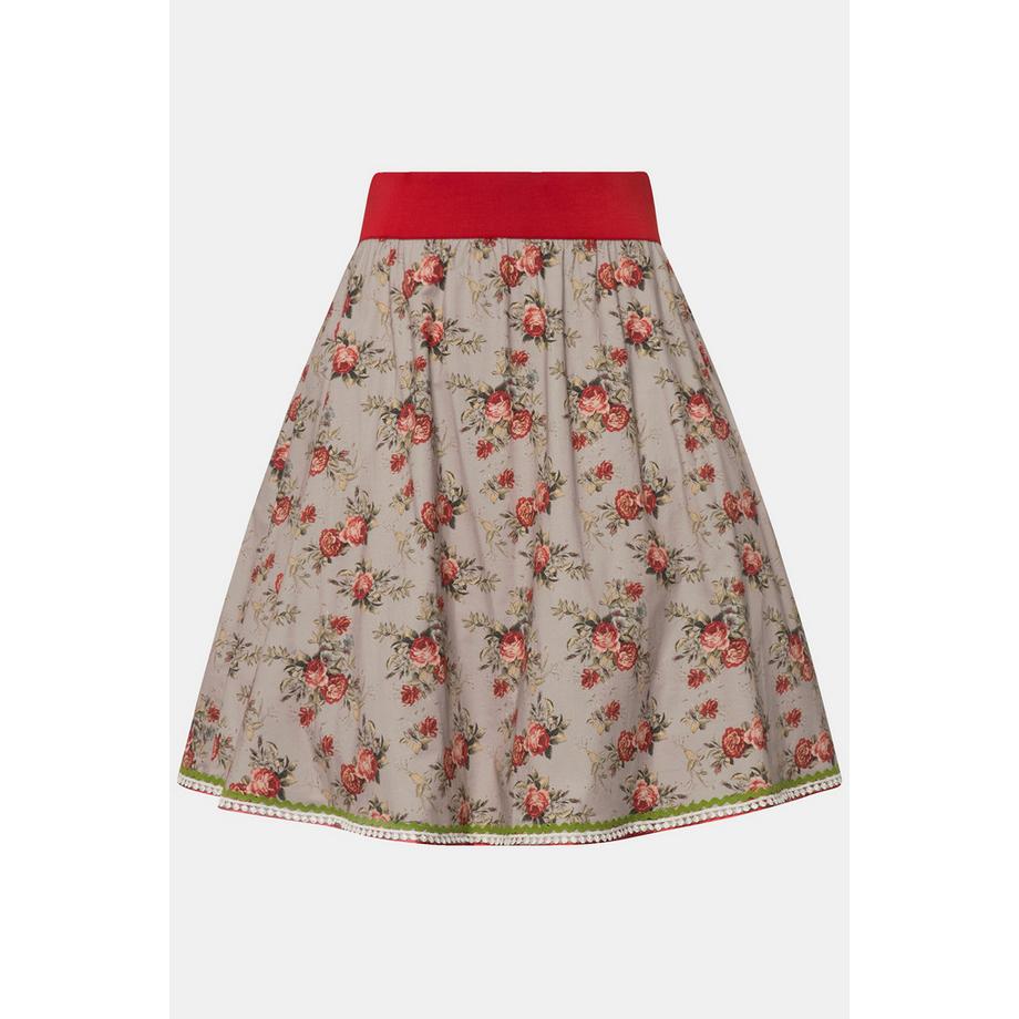 Ulla Popken Jupe Trapèze Taille Élastique Rubans Fantaisie Dentelle  