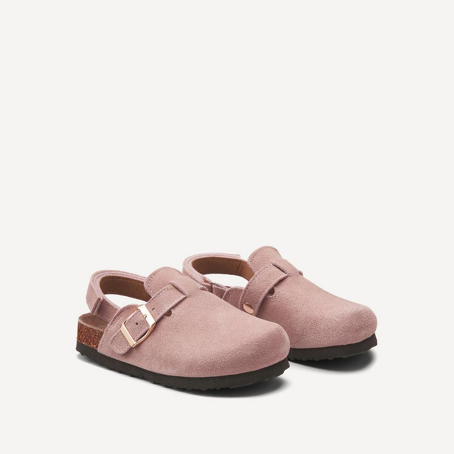 Mules en cuir à scratch