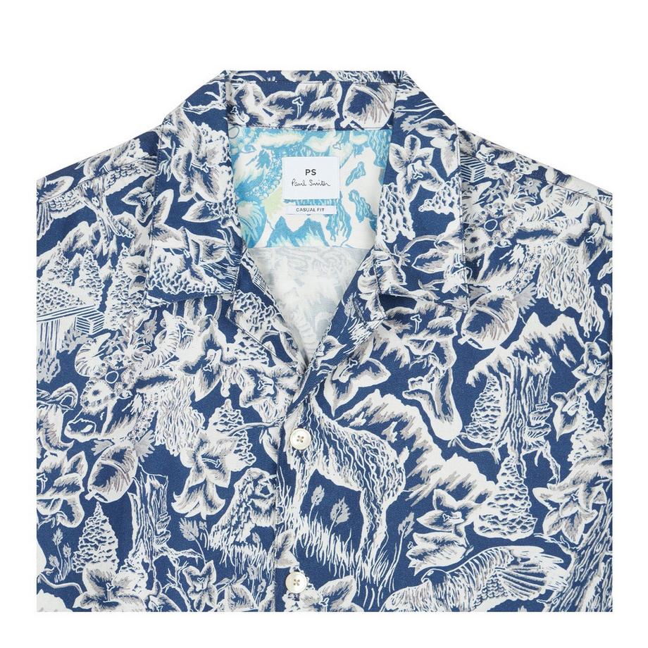 PAUL SMITH Camicia Maniche Corte Vestibilità Regolare con Stampa Floreale  