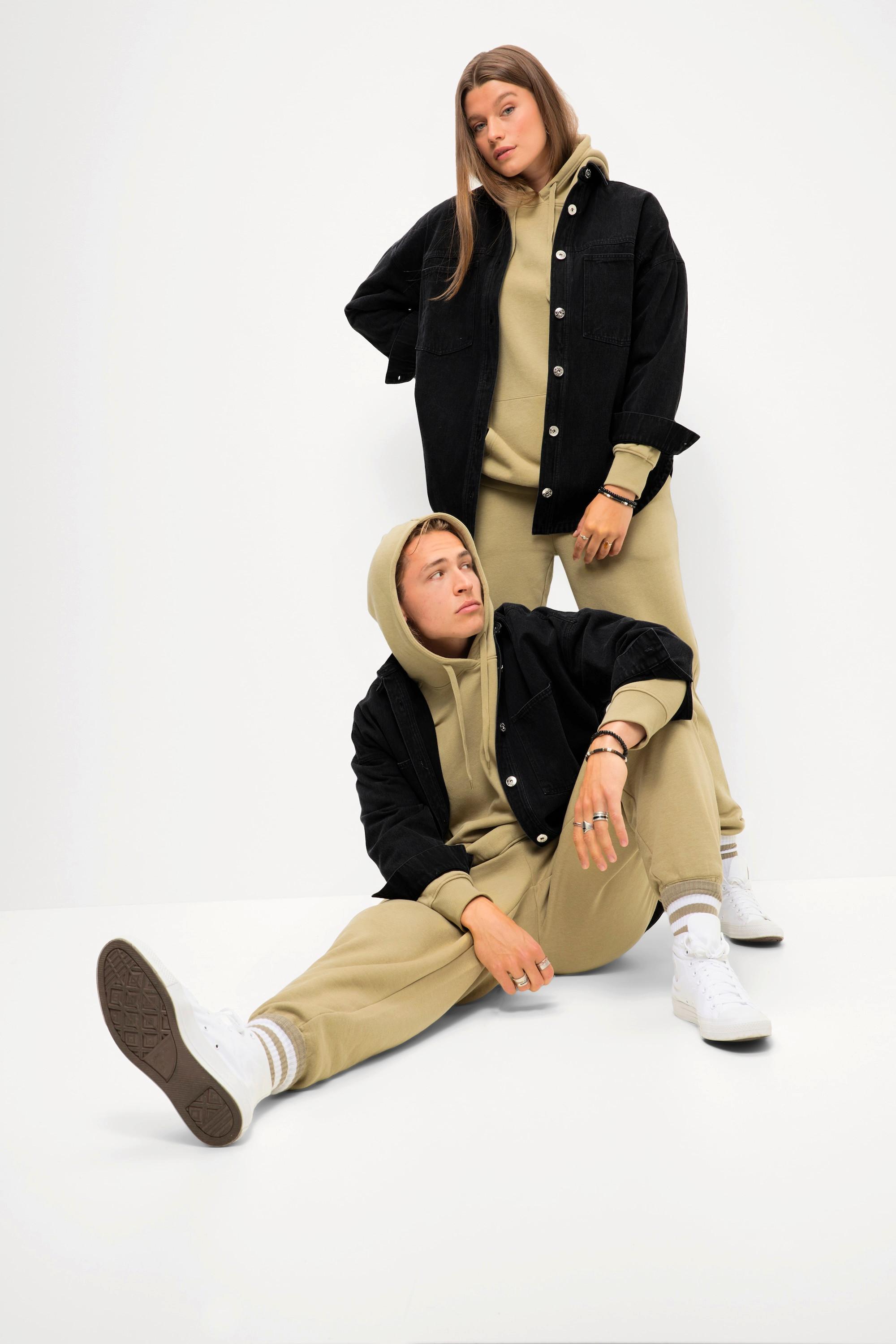 Studio Untold  Oversized-Jeanshemd, Hemdkragen, Langarm, Unisex 