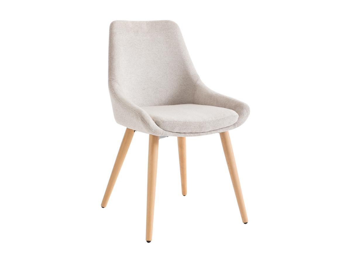 Vente-unique Sedia in Tessuto e Faggio Beige - Lotto di 2 - MASURIE  