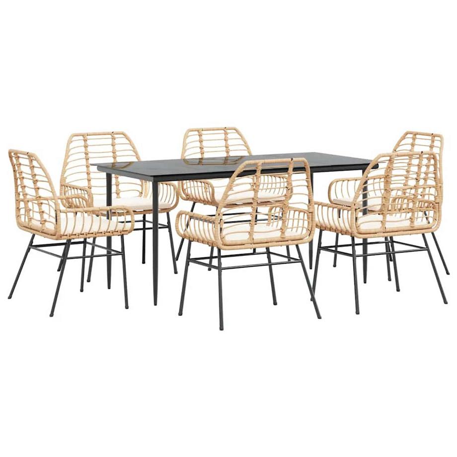Garten essgruppe poly-rattan